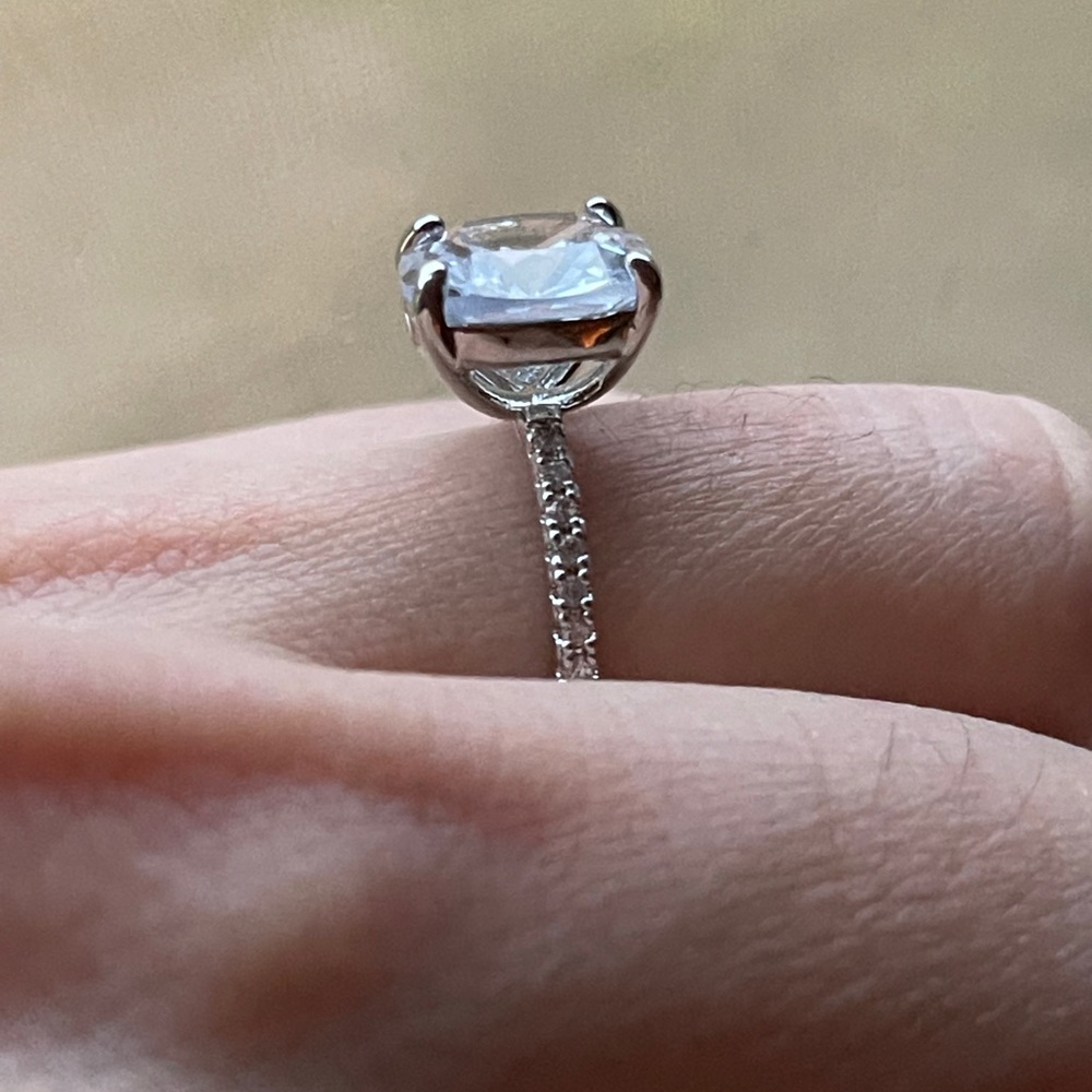 🎁SOLD🎁Sunshine 925 Silver Ring White Sapphire 5ct - Picture 7 of 7